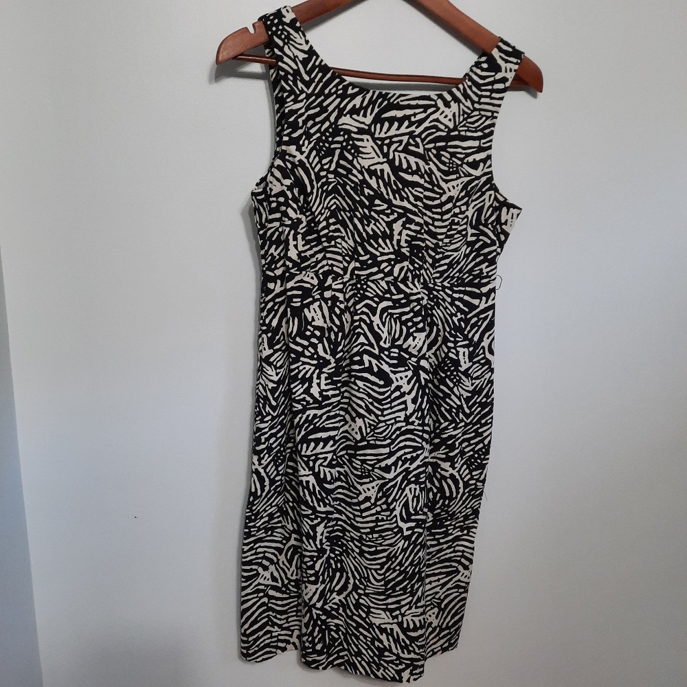 George Black & Ivory Printed Dress with Pockets